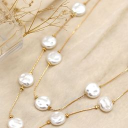 JOKER & WITCH Gold-Toned & White Alloy Gold-Plated Layered Necklace-17