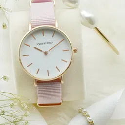 JOKER & WITCH Women Pink & Gold-Toned Phloot Love Triangle Watch Gift Set-JWLT202-image-6