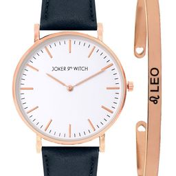 JOKER & WITCH Women Black & Rose-Gold-Toned Watch & Bracelet Stack JWBS297-image-102