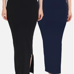 Beau Design Women Pack Of 2 Solid Saree Shapewear-image-90