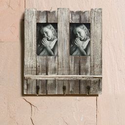 Aapno Rajasthan Brown Wooden Photo Frame With Key Hooks-44