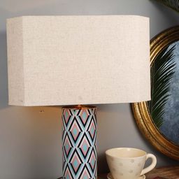 Grated Ginger Beige Solid Phantom Bedside Table Lamp with Shade-14