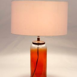Grated Ginger White & Red Solid Contemporary Twilight Table Lamp image 2