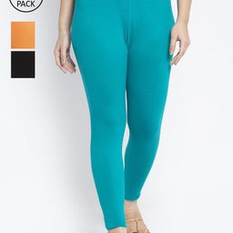 GRACIT Women Pack of 3 Solid Ankle-Length Leggings-image-36