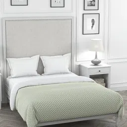 Portico New York Green & White Geometric Mild Winter 300 GSM Double Bed Comforter-image-71