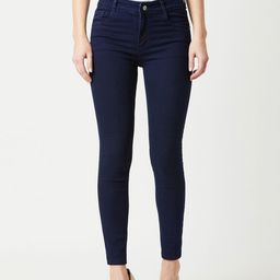 Miss Chase Women Navy Blue Skinny Fit Mid-Rise Clean Look Jeans-image-13