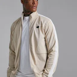 boohooMAN Mock Collar Tape Detail Sweatshirt-image-16