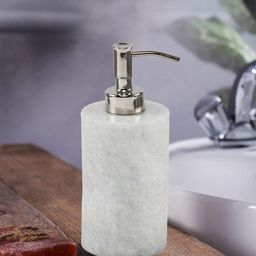 SWHF White Handmade Marble Liquid Soap Dispenser-39