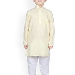 SG YUVRAJ Boys Yellow Kurta with Pyjamas-image-45