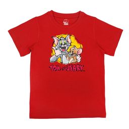 Tom & Jerry Boys Red Tom & Jerry Printed Round Neck T-shirt-29
