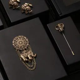 COSA NOSTRAA Men Gold-Toned The Royal Majesty Accessory Gift Set-image-53