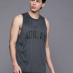 ADIDAS Logo Print Sport Tank T-shirt-image-72