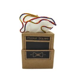 The Tie Hub Men White Solid Circular Pocket Square-6