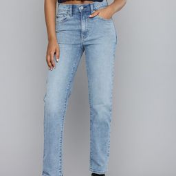 Levis Women 724 Slim Straight Fit Heavy Fade Stretchable Jeans-image-88