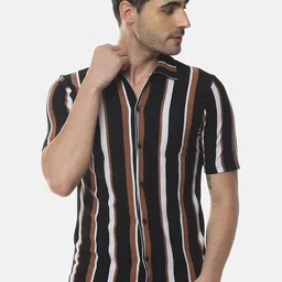 Campus Sutra Men Multicoloured Regular Fit Striped Casual Shirt-8