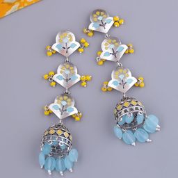 Voylla Silver-Plated Dome Shaped Jhumkas-image-52