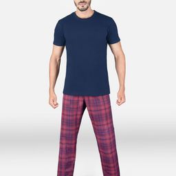 XYXX Men Navy Blue & Red Night suit-image-55