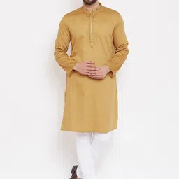 even Men Beige Solid Straight Kurta-image-70