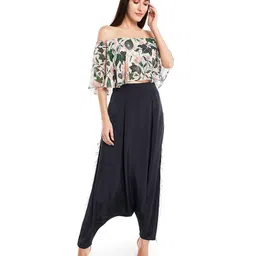 PS PRET BY PAYAL SINGHAL Women White & Black Printed Top with Dhoti Pants-image-51