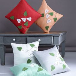 Alina decor Multicoloured Set of 5 Applique Square Cushion Covers-picture-28