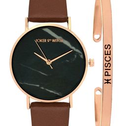 JOKER & WITCH Women Black & Rose Gold-Toned Watch Gift Set JWBS307-image-93
