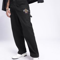 glitchez Men Loose Cropped PrintedJeans-image-83