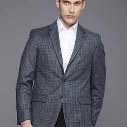 Louis Philippe Pure Wool Checked Single-Breasted Regular Fit Formal Blazer-picture-22