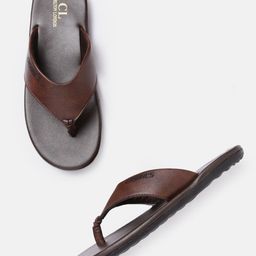 Carlton London Men Brown Solid Comfort Sandals-image-15