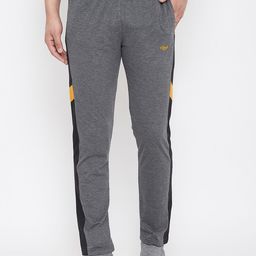 Adobe Men Charcoal Grey Solid Straight-Fit Track Pants-picture-14