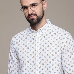 Nautica Linen Cotton Slim Fit Casual Shirt-image-63