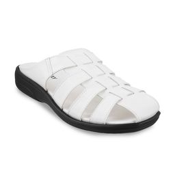 WALKWAY by Metro Men White Synthetic Fisherman Sandals-image-87