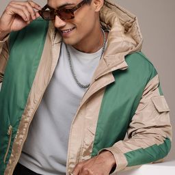 WROGN Colourblocked Padded Jacket-image-4