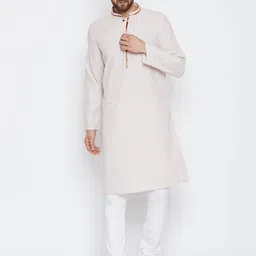 even Men Beige Solid Straight Kurta-image-52