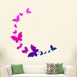 rawpockets Blue & Pink Butterfly Vinyl Wall Sticker-image-99