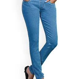 ADBUCKS Women Blue Solid Slim-Fit Denim Jeggings-picture-34