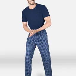 XYXX Men Blue & White Night suit-image-51