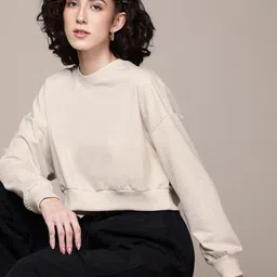 The Roadster Lifestyle Co. Women Crop Sweatshirt-picture-17