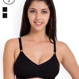 Souminie Pack of 3 Full-Coverage Comfort Fit Bras SLY931-3PC-BL-picture-21