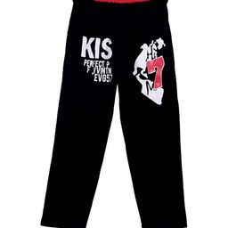 SWEET ANGEL Boy Black Solid Straight-Fit Track Pants-image-39