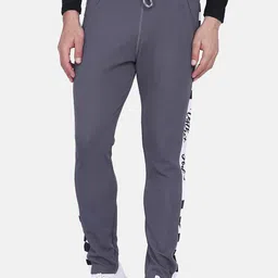 Aesthetic Bodies Men Grey Solid Slim-Fit Training Or Gym Track Pants-picture-8