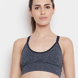JUMP USA Navy Blue Solid Non-Wired Lightly Padded Sports Bra 161680-181/102-image-58