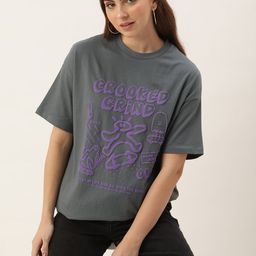 Kook N Keech Printed Drop-Shoulder Sleeves Pure Cotton Oversized T-shirt-image-73