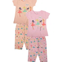 Smarty Girls Pack of 2 Printed Night Suits-image-16
