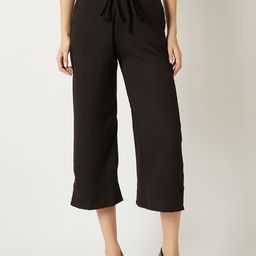 Miss Chase Women Black Regular Fit Solid Culottes-image-21
