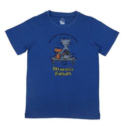 Tom  Jerry Boys Blue  Grey Printed Round Neck Cotton Pure Cotton T-shirt-33