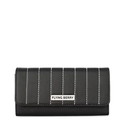 FLYING BERRY Women Black Solid Quilted Purse Clutch-picture-13