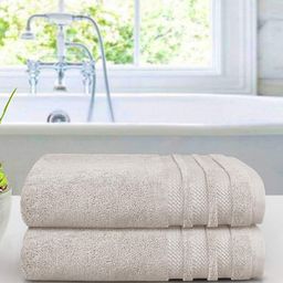 MYTRIDENT 2 Piece Bath Towel Set Beige Luxury Collection 100% Cotton 625 GSM-54