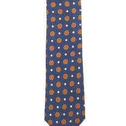 The Tie Hub Blue & Brown Woven Design Broad Tie-image-20