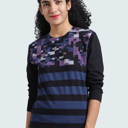 Huetrap Women Black Striped Sweatshirt-image-71