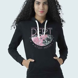 Huetrap Women Black Printed Hooded Sweatshirt-image-61